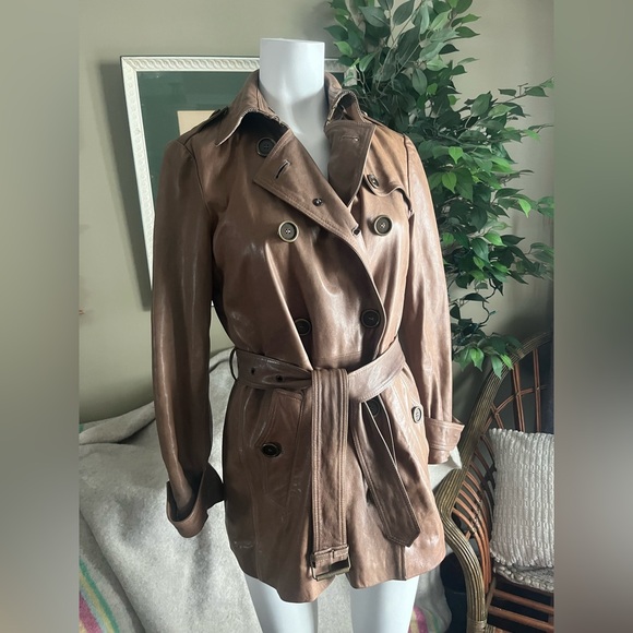 Burberry Leather Trench Coat - Picture 2 of 16